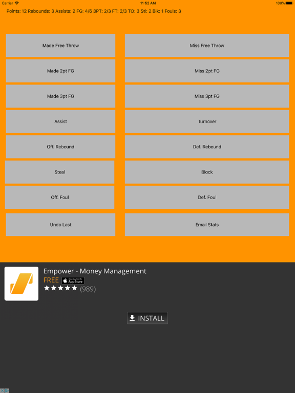 Screenshot #6 pour MTS Basketball Stats