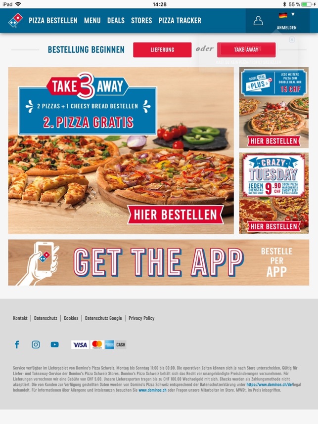 domino s pizza switzerland im app store domino s pizza switzerland im app store