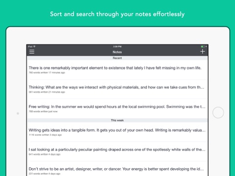 Prompts for Writing screenshot 3
