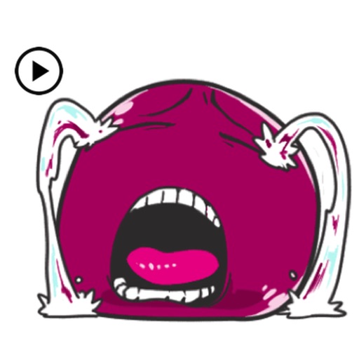 Animated Violet Emoji Sticker icon