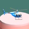 Take Control of the helicopter by dragging and aiming from platform to next platform