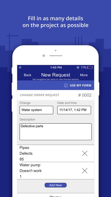Construction Change Order App