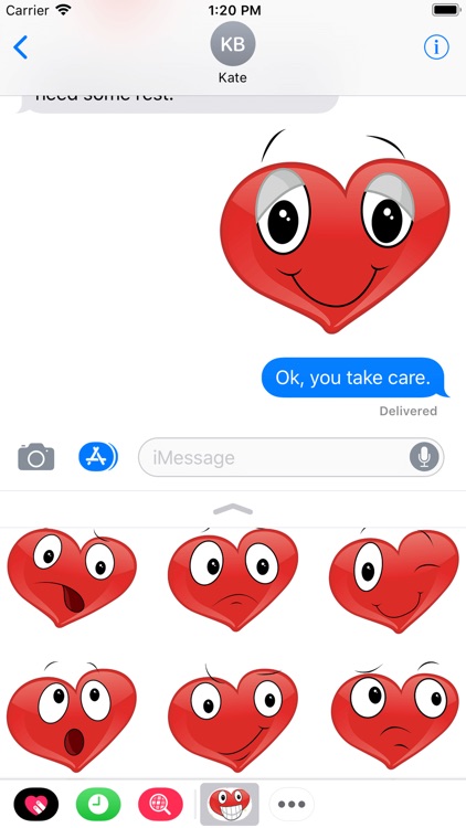 Love Heart Emo Face Expression screenshot-8