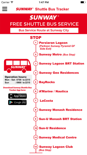 Sunway Shuttle Bus Tracker(圖3)-速報App