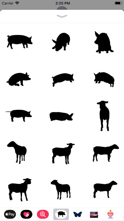Silhouette Animal Stickers