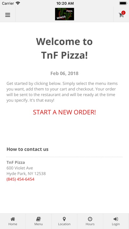 TnF Pizza Online Ordering