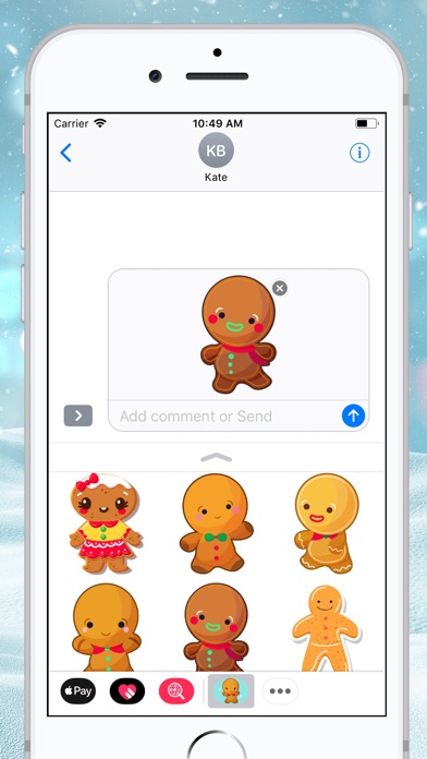 Gingerbread Yummy Sticker screenshot 2