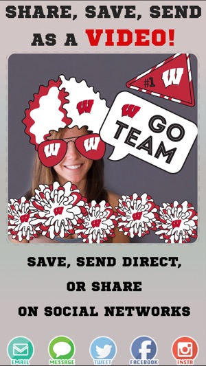 Wisconsin Badgers Animated Selfie Stickers(圖4)-速報App