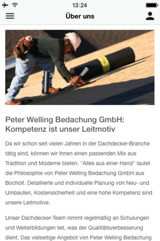 Peter Welling Bedachung GmbH screenshot 2