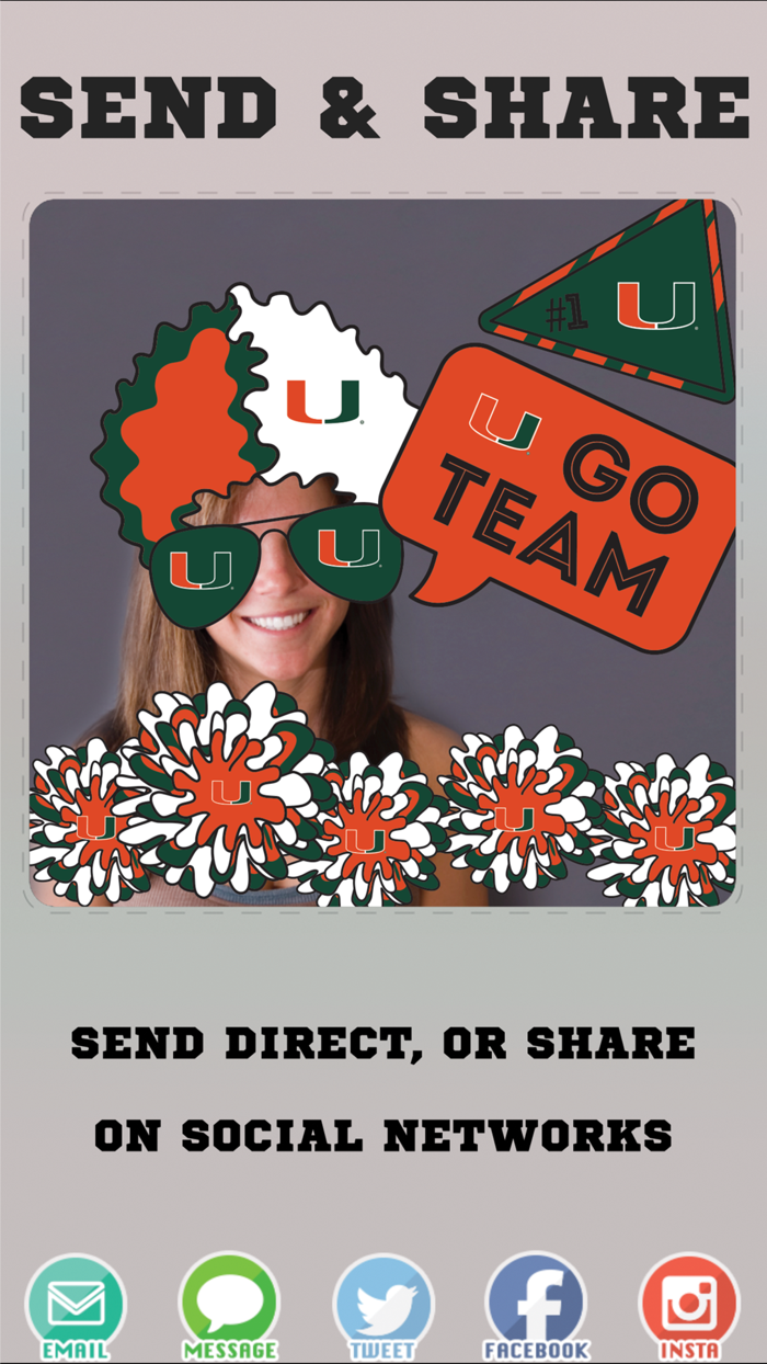 Miami Hurricanes Selfie Stickers