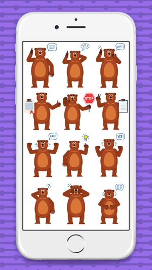 Brown Bear Cute Stickers(圖2)-速報App