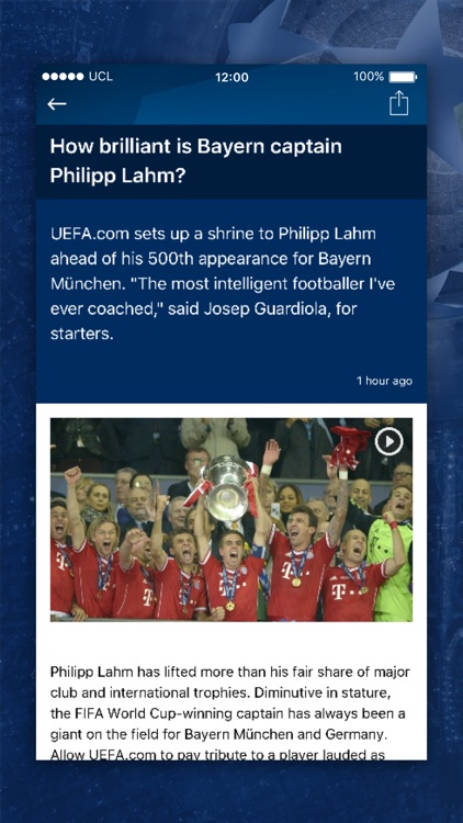 The official UEFA Champions League app