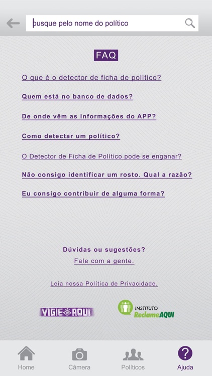 Detector de Ficha de Político screenshot-9