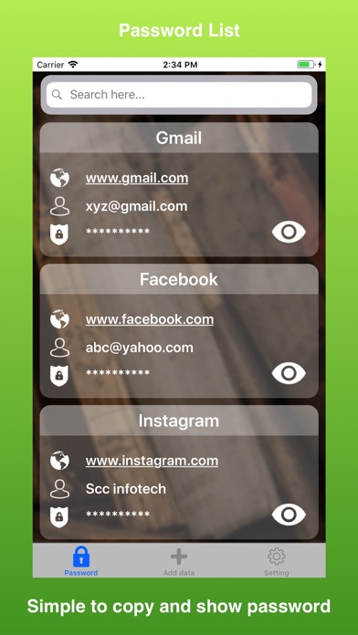 Pocket Password keeper screenshot 3