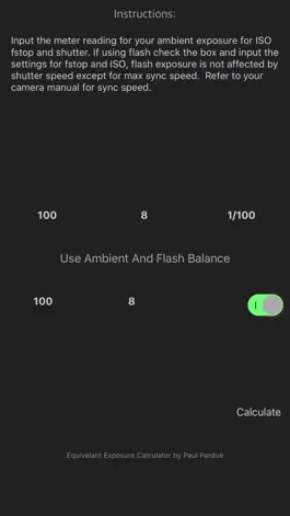 Game screenshot Camera Exposure Calculator apk