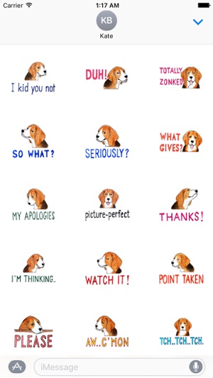 Cute Beagle Dog Says Sticker(圖2)-速報App