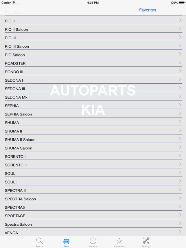 Autoparts for Kia