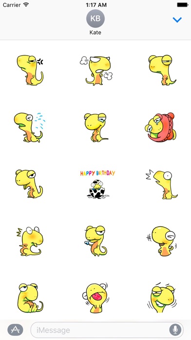 Little Yellow Lizard Sticker screenshot 2