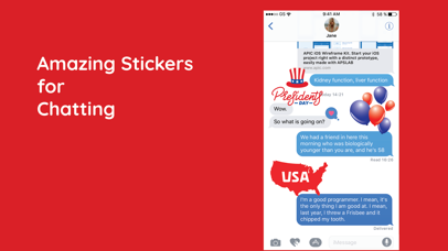 USA Presidents Day Sticker SMS screenshot 4
