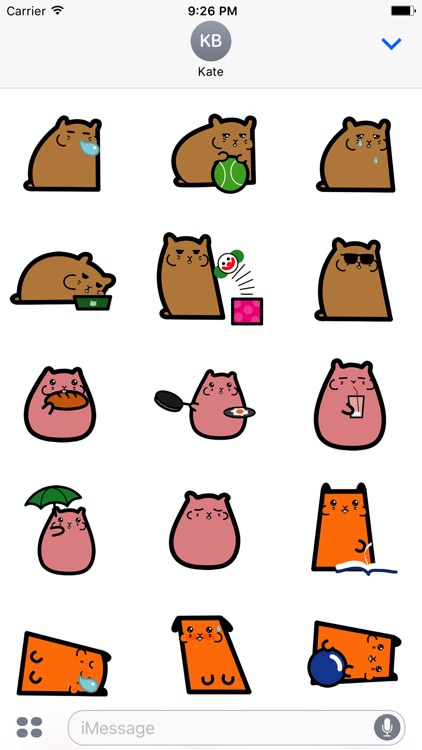 Animated CUTEsy HAMSTEr Sticker for iMessage