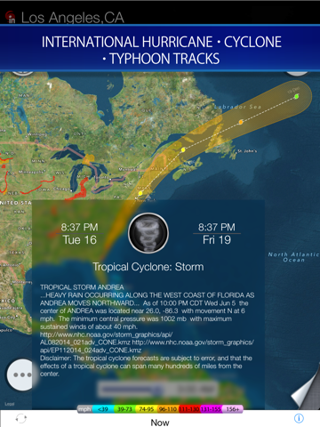 Скриншот из Cyclone - storm tracks, satellite weather radar