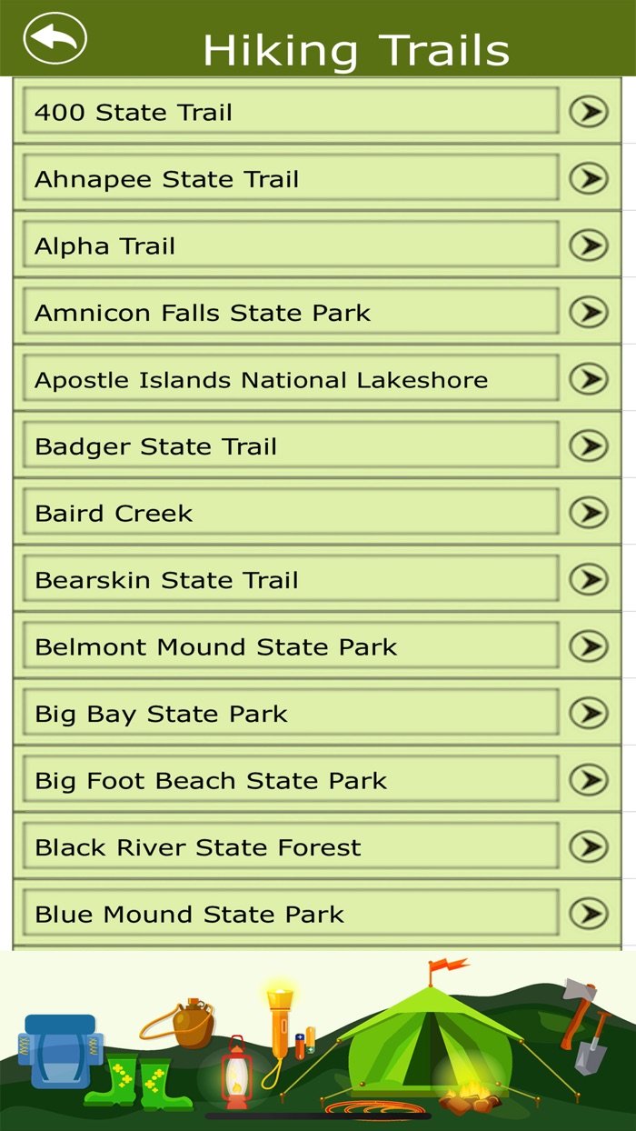 Wisconsin Campgrounds  Trails
