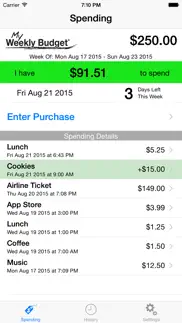 my weekly budget - mywb iphone screenshot 1