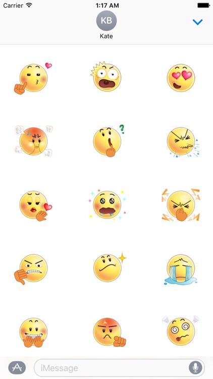 Adorable Face Emoji Sticker