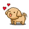 Adorable Poodle Dog Stickers