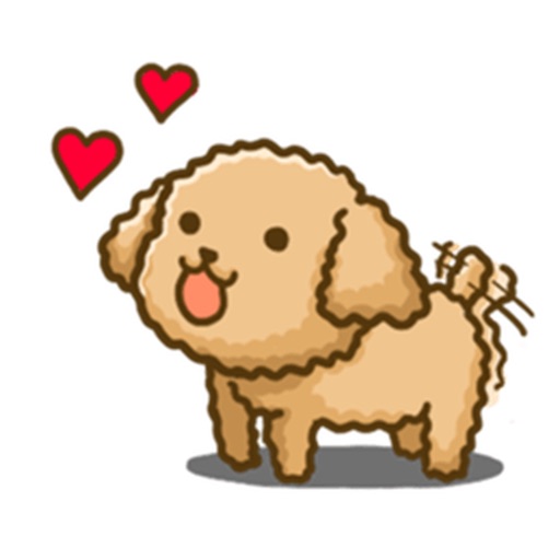 Adorable Poodle Dog Stickers icon