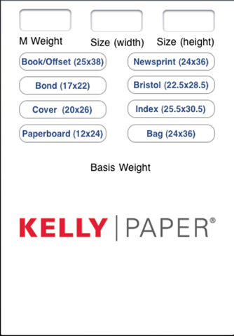 Kelly Paper M-Weight to Basis Weight Calculator - náhled