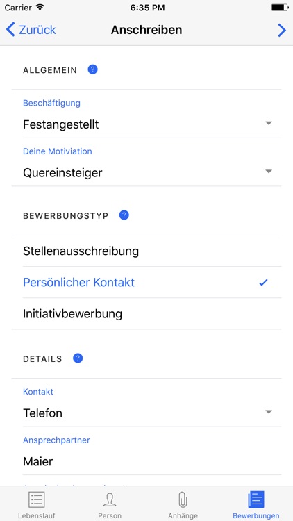 Bewerben App