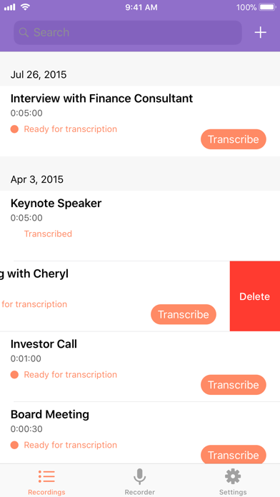 How to cancel & delete TranscribeMe from iphone & ipad 3