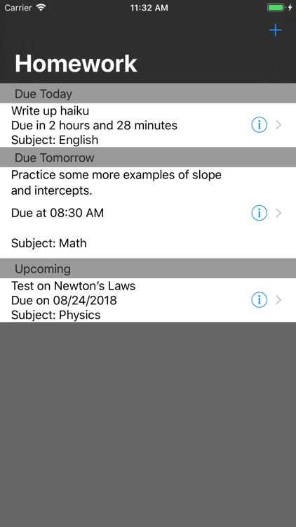 Homework.
