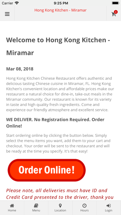 How to cancel & delete Hong Kong Kitchen Miramar from iphone & ipad 1