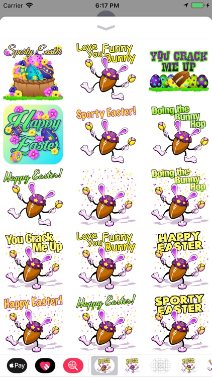 Easter Football Stickers