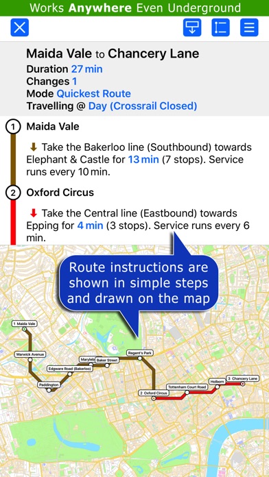 London Tube - Map and route planner by Zuti Screenshot 2