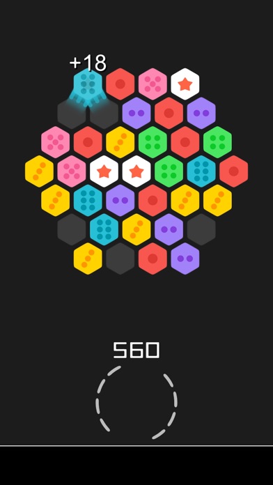 六角碎片合成 - 比较简单的消除游戏 screenshot 3