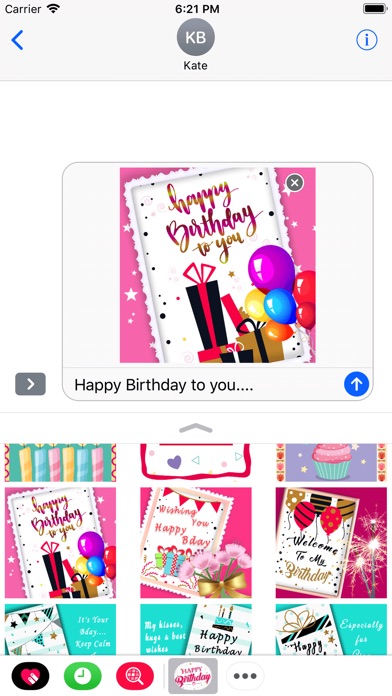 Happy Birthday Card Stickers screenshot 3