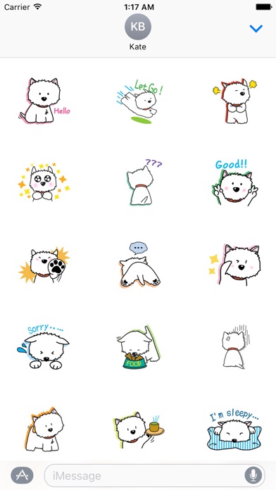 Cute Westie White Dog Sticker screenshot 2