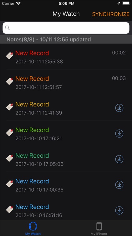 Voice Recorder Run on Watch1&2