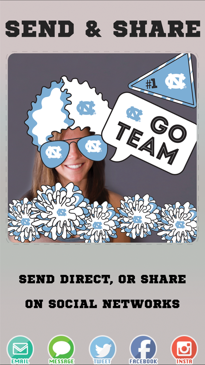 UNC-Chapel Hill Tarheels Selfie Stickers