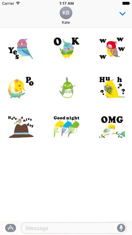 Animated Bird Greeting Sticker