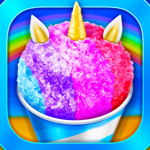 Unicorn Rainbow Snow Cone Desserts Maker iOS App