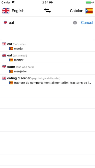 Catalan-English Dictionary captura de pantalla 2