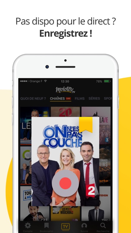 Molotov : TV en direct, replay TV, et plus