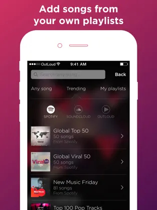 Screenshot 4 OutLoud Social Jukebox iphone