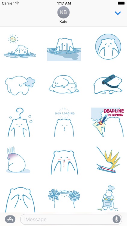 Polar Bear Bearmoji Sticker