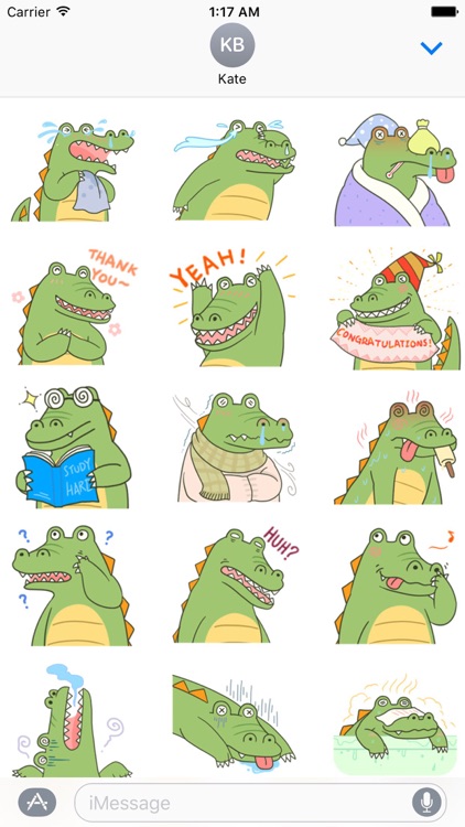 Cute Crocodile Emoji Sticker