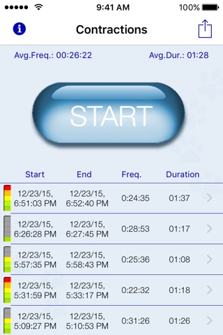 My Contraction Tracker screenshot 2